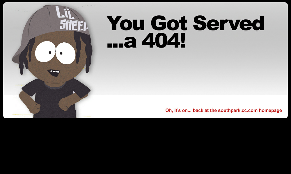 Best 404 pages: South Park